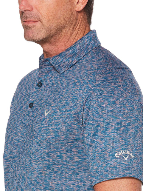 Mens Marled Jacquard Polo Polos