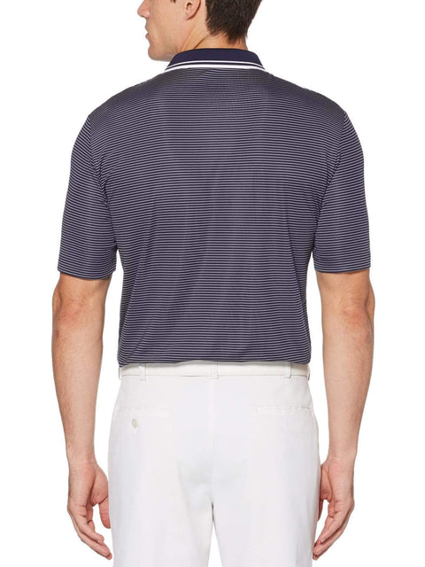 Mens Micro Stripe Polo with Tipped Collar-Polos-Callaway