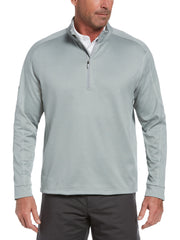 Mens Midweight Waffle Knit Fleece 1/4 Zip Golf Sweater-Jackets-Quarry Heather-XXXL-Callaway