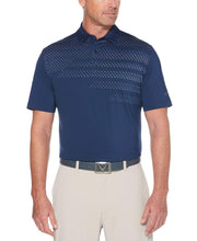 Mens Mini Geo Print Swing Tech Polo Polos Medieval Blue / S