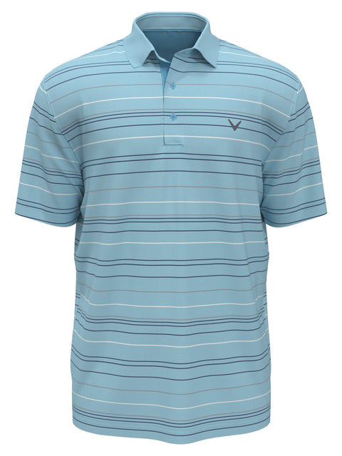 Mosaic Stripe Golf Polo (Blue Grotto) 