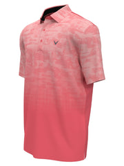 Ombre Camo Print Golf Polo (Sun Kissed Coral) 