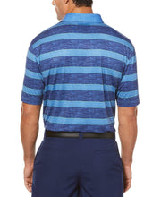 Mens Opti-Dri Heathered Rugby Stripe Polo Polos