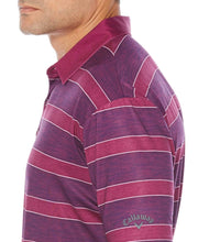 Mens Opti-Dri Heathered Rugby Stripe Polo Polos