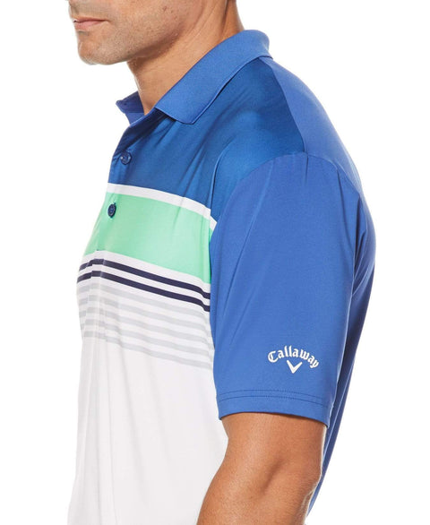 Mens Opti-Dri Roadmap Striped Polo Polos