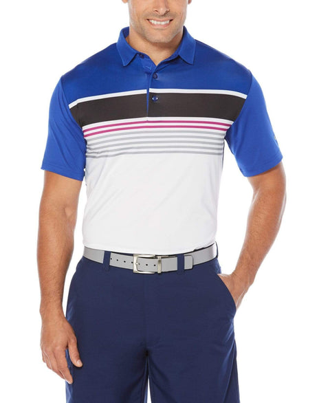 Mens Opti-Dri Roadmap Striped Polo Polos Surf The Web / XXL