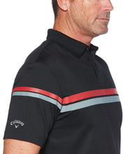 Mens Patterned Stripe Performance Polo Polos