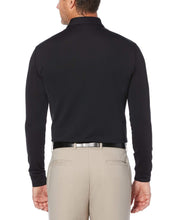 Mens Performance Long Sleeve Heathered Polo Polos