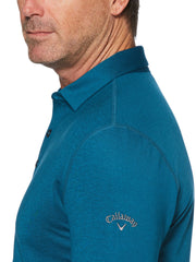 Mens Performance Long Sleeve Heathered Polo-Polos-Callaway