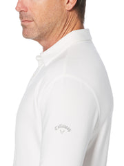 Mens Performance Long Sleeve Heathered Polo-Polos-Callaway