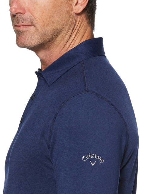 Mens Performance Long Sleeve Heathered Polo-Polos-Callaway