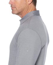 Mens Performance Long Sleeve Heathered Polo Polos