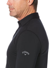 Mens Performance Long Sleeve Heathered Polo-Polos-Callaway