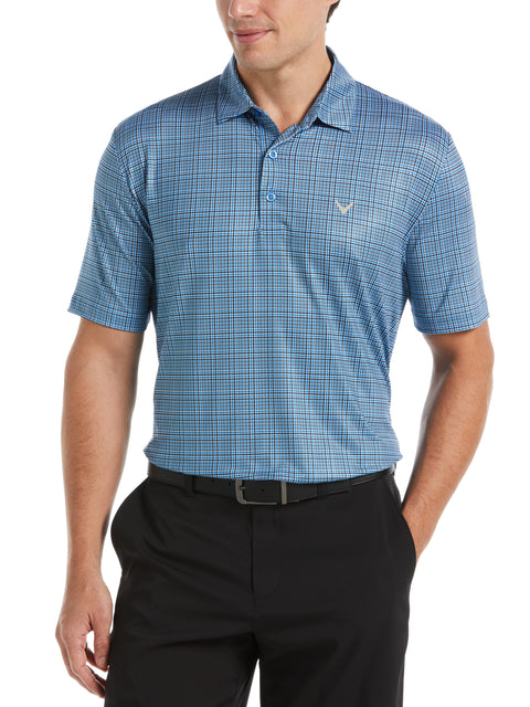 Plaid Golf Polo (Magnetic Blue) 