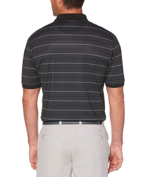 Mens Printed Houndstooth Stripe Polo Polos