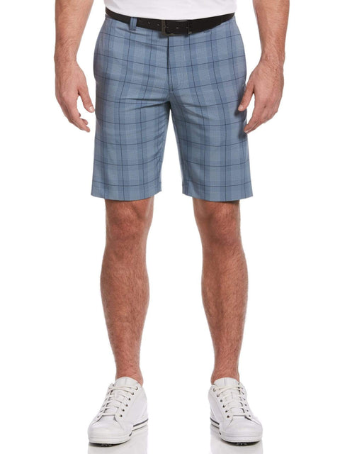 Mens Printed Plaid Short Shorts Flint Stone / 34