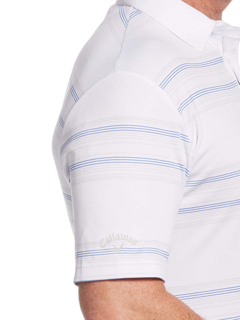 Mens Printed Stripe Polo-Polos-Callaway Apparel