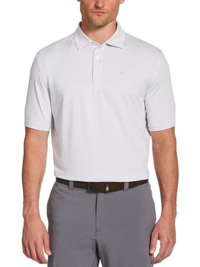 Men's Pro Spin Fine Line Golf Polo (Bright White) 