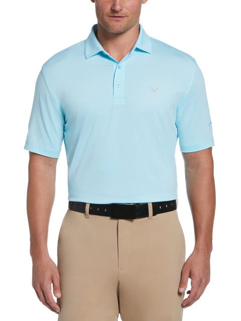 Men's Pro Spin Fine Line Golf Polo (Santorini Blue) 