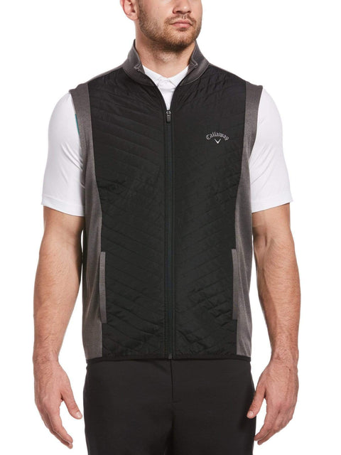 Mens Quilted Vest Jackets Caviar / XXL