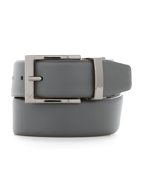 Mens Reversible Belt-Belts-Iron Gate/Bright Wh-OS-Callaway