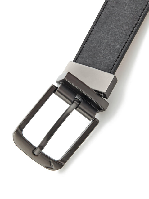 Reversible Leather Golf Belt (Caviar/Brown) 