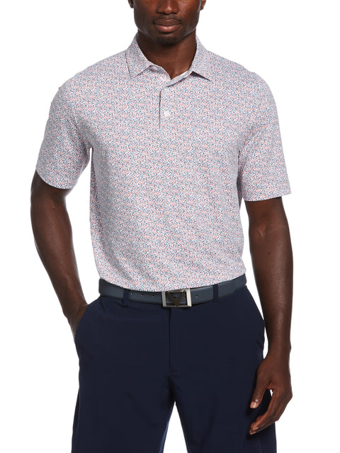 Seasonal Novelty Print Golf Polo (Bright White) 