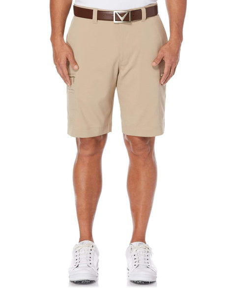 Mens Solid Cargo Short with Active Waistband Shorts Chinchilla / 30