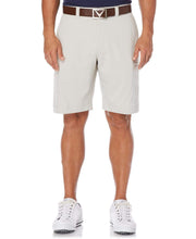 Mens Solid Cargo Short with Active Waistband Shorts Silver Lining / 30