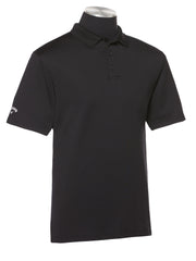 Mens Solid Stretch Polo (Black) 