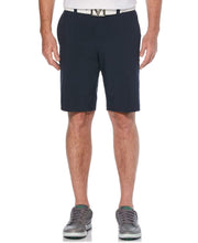 Mens Solid Stretch Short Shorts Black Iris / 38