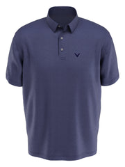 Mens Solid Texture Polo-Polos-Peacoat Heather-XXXL-Callaway