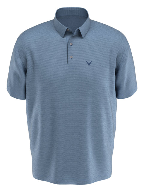 Mens Solid Texture Polo-Polos-Real Teal Htr-XXXL-Callaway