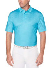 Mens Space Dye Gradient Stripe Polo Polos Scuba Blue / M