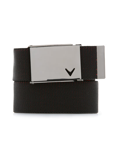 Mens Stretch Web Belt with Chevron Buckle-Belts-Caviar-OS-Callaway