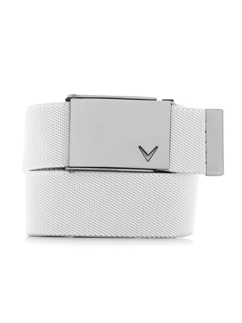 Mens Reversible Chevron Logo Belt-Belts-Bright White-OS-Callaway