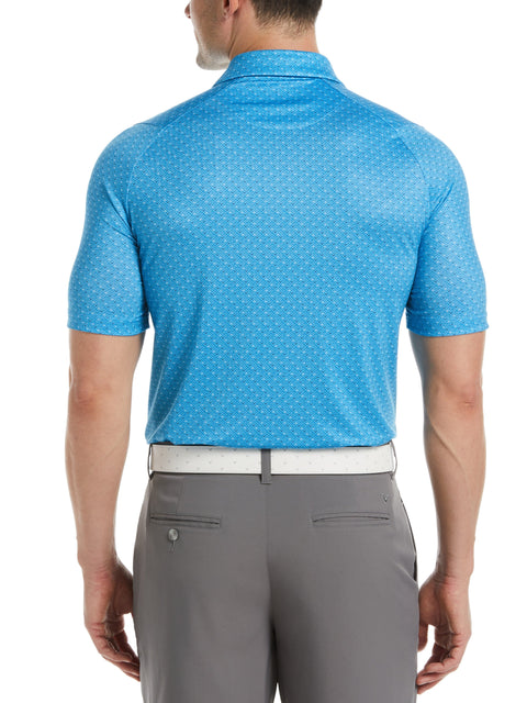 Men's Swing Tech Allover Chevron Golf Polo Shirt (Malibu Blue) 