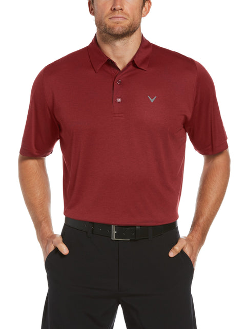 Mens Swing Tech Birdseye Polo-Polos-Red Velvet Heather-XXXL-Callaway