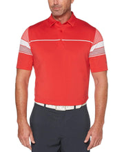 Mens Swing Tech Color Block Polo Polos Lychee / S