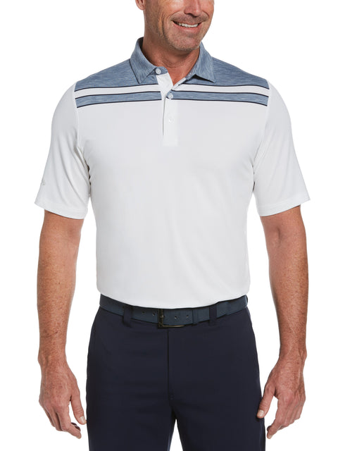 Mens Swing Tech Engineered Chevron Print Jacquard Golf Polo-Polos-Bright White-XXL-Callaway