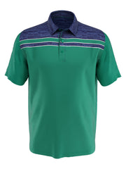 Mens Swing Tech Engineered Chevron Print Jacquard Golf Polo-Polos-Golf Green-XXL-Callaway