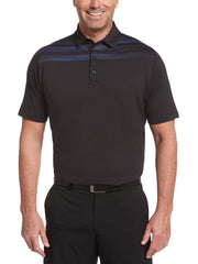 Mens Swing Tech Engineered Texture Stripe Polo-Polos-Caviar-M-Callaway