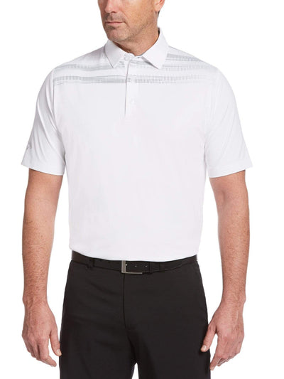 Mens Swing Tech Engineered Texture Stripe Polo-Polos-Bright White-M-Callaway