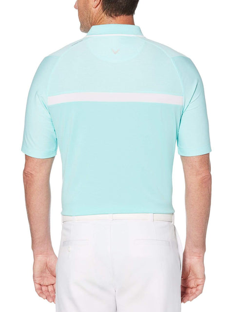 Mens Swing Tech Fine Line Color Block Golf Polo Polos