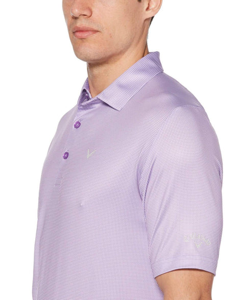 Mens Swing Tech Gingham Printed Golf Polo Polos