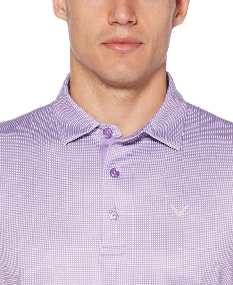 Mens Swing Tech Gingham Printed Golf Polo Polos