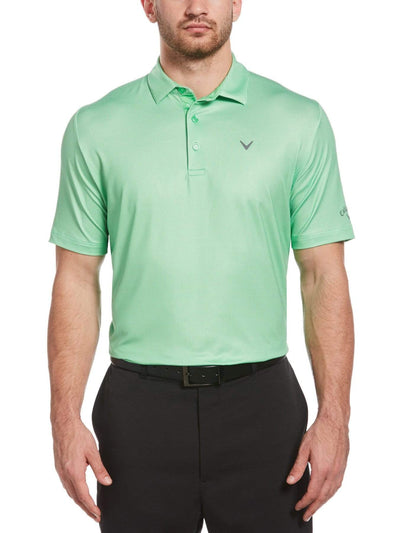 Mens Swing Tech Gingham Printed Golf Polo-Polos-Irish Green-M-Callaway Apparel