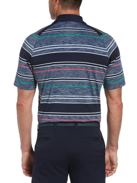 Mens Swing Tech Marled Texture Stripe Golf Polo-Polos-Callaway