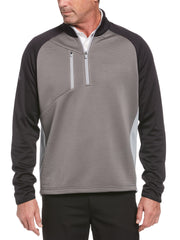 Mens Swing Tech Midweight Ottoman Fleece 1/4 Zip Golf Sweater-Jackets-Quiet Shade-XXL-Callaway