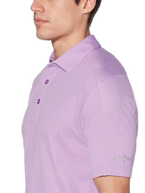 Mens Swing Tech Two Color Jacquard Polo Polos